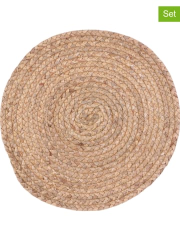 Garden Spirit 2-delige set: placemats lichtbruin - Ø 38 cm