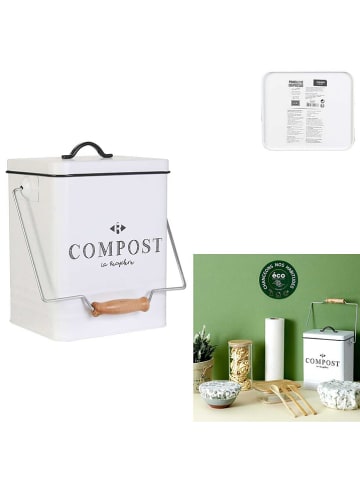 COOK CONCEPT Pojemnik w kolorze białym na kompost - 5 l