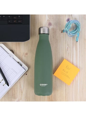 COOK CONCEPT Edelstahl-Isolierflasche in Khaki - 500 ml