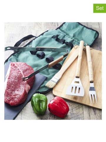 COOK CONCEPT 5-częściowy zestaw w kolorze jasnobrązowym do grilla