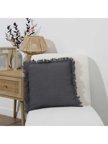 Garden Spirit Kussen "Gaufre" antraciet - (L)40 x (B)40 cm