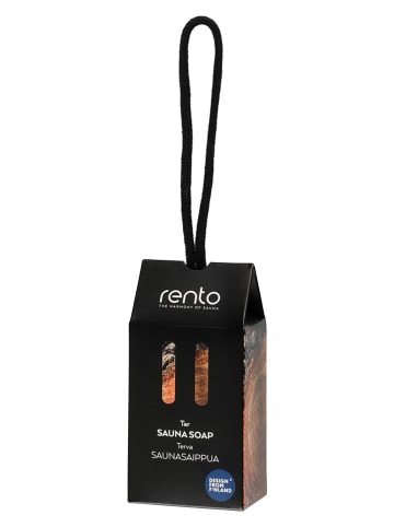 Rento Saunaseife ''Tar'' in Schwarz - 150 g