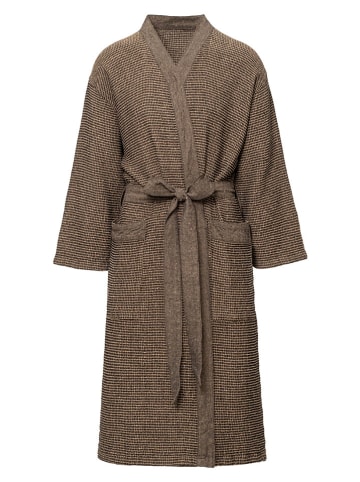 Rento Szlafrok "Kenno" w kolorze czarno-beżowym - 119 x 80 cm