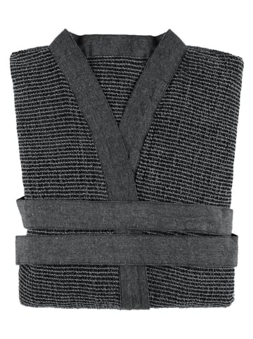 Rento Bademantel ''Kenno'' in Schwarz/ Grau - (L)119 x (B)80 cm