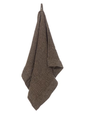 Rento Handdoek ''Kenno'' zwart/beige - (L)70 x (B)50 cm