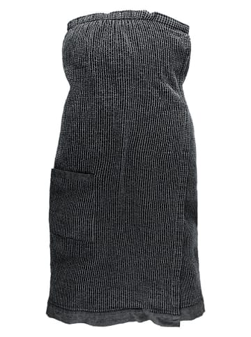 Rento Kilt "Kenno" w kolorze czarno-szarym do sauny - 145 x 85 cm