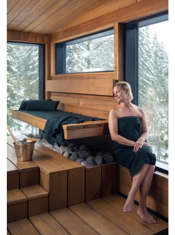 Rento Saunasitzbezug ''Kenno'' in Schwarz/ Grün - (L)160 x (B)60 cm