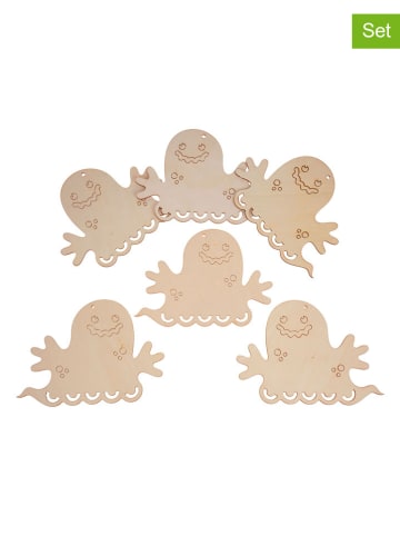 SUNNYSUE 6-delige knutselset "Knopenmonster" naturel