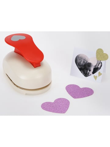 SUNNYSUE Dziurkacz w kolorze kremowo-czerwonym