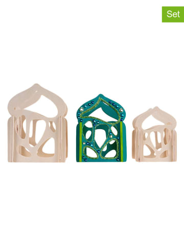 SUNNYSUE 6-delige knutselset "Houten Lantaarns Fantasia" naturel