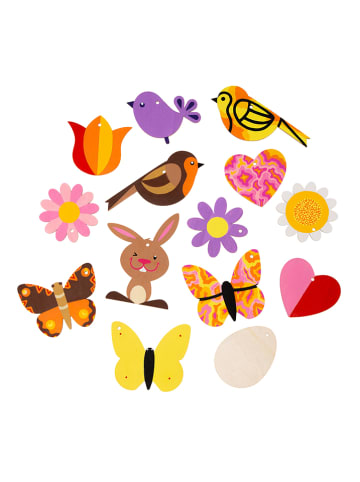 SUNNYSUE Drewniane zawieszki (100 szt.) w kolorze jasnobrązowym