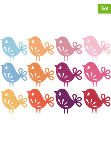 SUNNYSUE 12er-Set: Filzanhänger "Vögelchen" - ab 3 Jahren