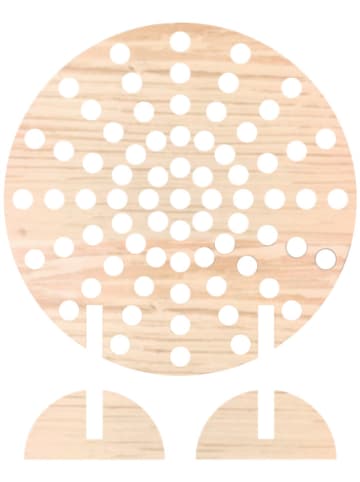 SUNNYSUE Drewniany stojak w kolorze beżowym z dziurkami