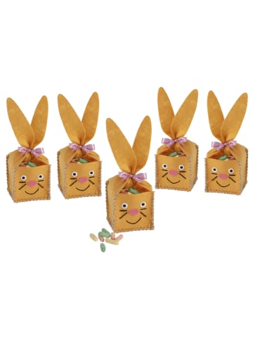 SUNNYSUE Filzkörbchen-Bastelset "Langohr" in Dunkelbraun - 6 Stück