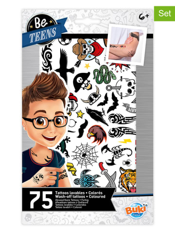 BUKI 75-częściowy zestaw "Wash-Off Tattoos" - 6+