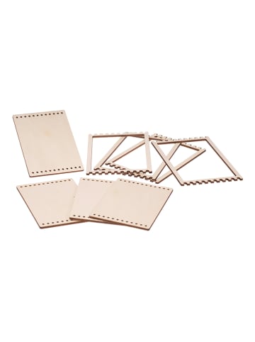 SUNNYSUE 8tlg. Web- und Fädelrahmen-Set in Natur