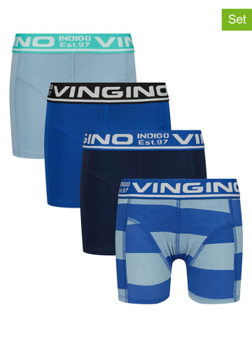 Vingino 4-delige set: Boxershort donkerblauw/lichtblauw