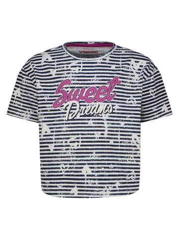 Vingino Pyjama "Waranda" in Dunkelblau/ Creme