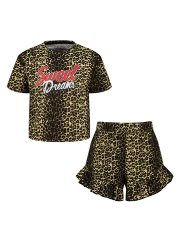 Vingino Pyjama "Waranda" in Beige/ Schwarz