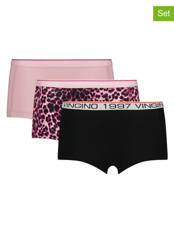 Vingino 3-delige set: hipsters lichtroze/zwart