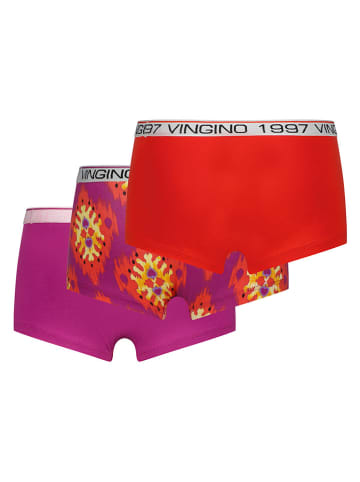Vingino Pełne majtki (3 pary) w kolorze fioletowo-czerwonym