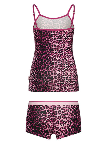 Vingino 2-częściowy zestaw bielizny w kolorze różowo-czarnym