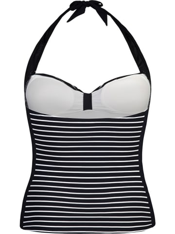 SHORT STORIES Koszulka tankini w kolorze czarno-białym