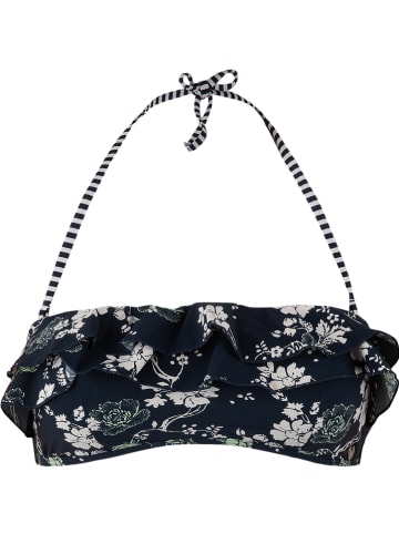 SHORT STORIES Bikini-Oberteil in Dunkelblau/ Creme