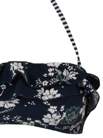 SHORT STORIES Bikini-Oberteil in Dunkelblau/ Creme