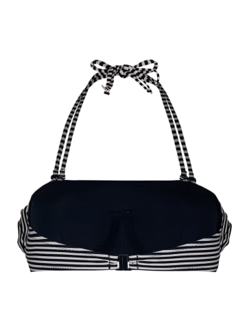 SHORT STORIES Bikini-Oberteil in Dunkelblau/ Weiß