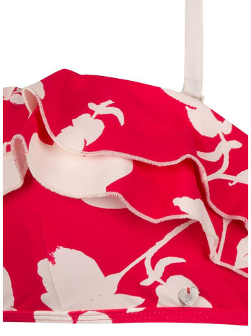 SHORT STORIES Bikini-Oberteil in Rot/ Creme