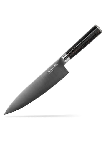 Reishunger Santoku-Messer in Schwarz - (H)31 cm