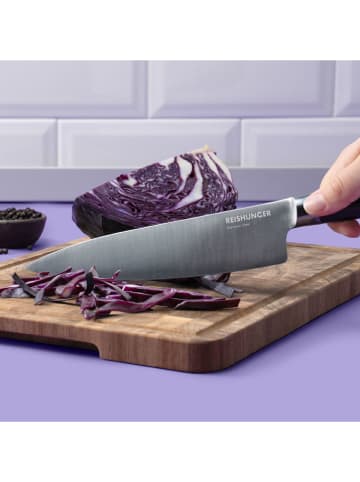Reishunger Santoku-Messer in Schwarz - (H)31 cm
