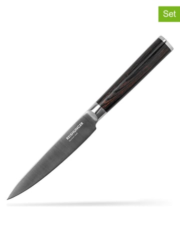 Reishunger 4er-Set: Allzweck-Messer in Schwarz - (H)24 cm