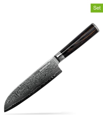 Reishunger 4er-Set: Santoku-Messer in Schwarz - (H)31 cm