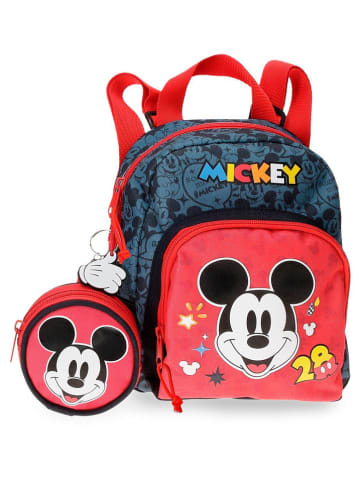 JOUMMA BAGS Plecak w kolorze granatowo-czerwonym - 19 x 23 x 8 cm