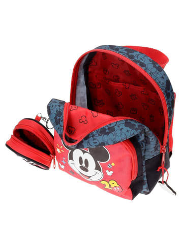 JOUMMA BAGS Rugzak donkerblauw/rood - (B)19 x (H)23 x (D)8 cm