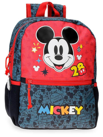 JOUMMA BAGS Rucksack in Rot/ Dunkelblau - (B)25 x (H)32 x (T)12 cm