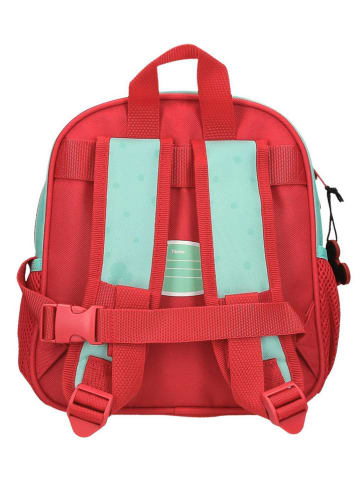 JOUMMA BAGS Rugzak rood/turquoise - (B)23 x (H)25 x (D)10 cm