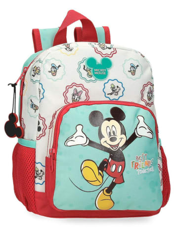 JOUMMA BAGS Rucksack in Türkis/ Rot - (B)23 x (H)28 x (T)10 cm