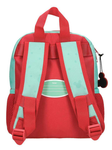 JOUMMA BAGS Rugzak turquoise/rood - (B)23 x (H)28 x (D)10 cm
