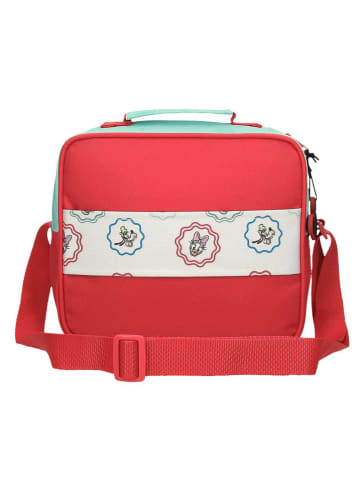 JOUMMA BAGS Kosmetiktasche in Türkis/ Rot - (B)23 x (H)20 x (T)9 cm