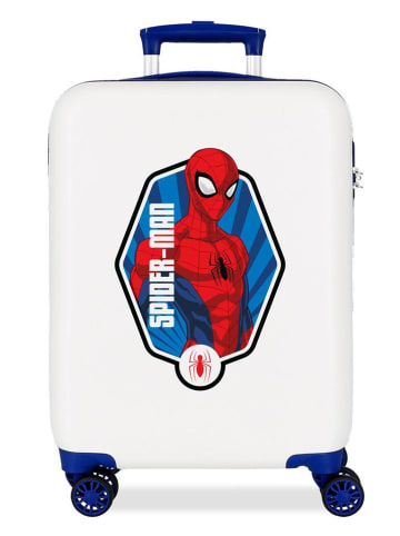 JOUMMA BAGS Hardcase trolley wit/blauw - (B)38 x (H)55 x (D)20 cm