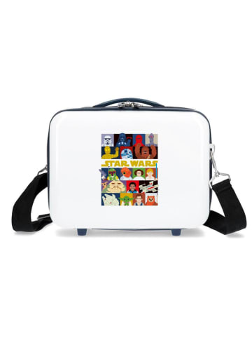 JOUMMA BAGS Beautycase in Dunkelblau/ Weiß - (B)29 x (H)21 x (T)15 cm