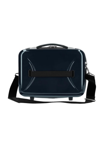 JOUMMA BAGS Beautycase in Dunkelblau/ Weiß - (B)29 x (H)21 x (T)15 cm