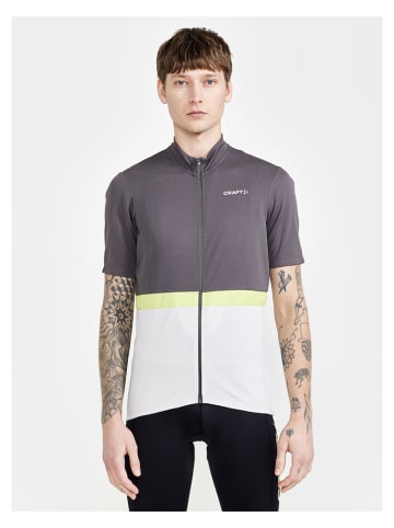 Craft Koszulka kolarska "Core Endur" w kolorze szaro-białym