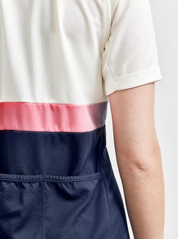 Craft Fietsshirt crème/donkerblauw