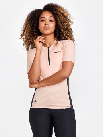 Craft Koszulka kolarska "Core Offroad" w kolorze jasnoróżowo-granatowym