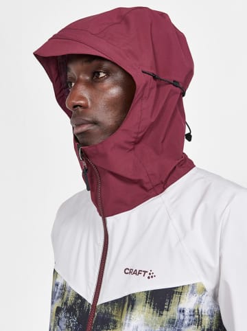 Craft Kurtka funkcyjna "ADV Offroad Hydro" w kolorze ciemnoczerwono-białym ze wzorem