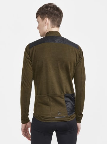 Craft Fahrradtrikot "Bike SubZ Wool" in Khaki/ Anthrazit